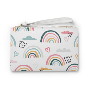 
                  
                    Load image into Gallery viewer, Rainbows &amp;amp; Hearts - Clutch Bag
                  
                