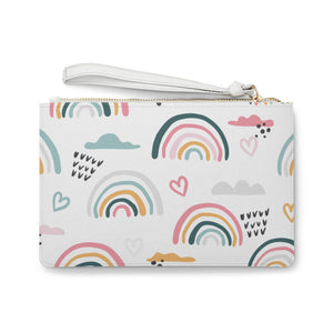 
                  
                    Load image into Gallery viewer, Rainbows &amp;amp; Hearts - Clutch Bag
                  
                